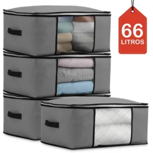 Leia mais sobre o artigo Kit 4 Caixas Organizadoras de Roupas em TNT com Tampa – A Melhor Solução para Organizar Seu Guarda-Roupa (Review Completo)