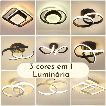 Leia mais sobre o artigo Luminária Plafon LED de Teto Moderna 3 Cores: Iluminação Elegante, Econômica e Funcional para Sua Casa