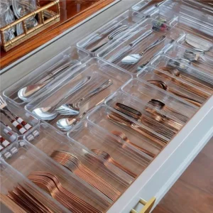 Leia mais sobre o artigo Kit Organizador Acrílico Transparente Empilhável Amobox: mais espaço, praticidade e organização no dia a dia