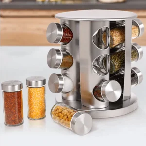 Leia mais sobre o artigo Porta Temperos Giratório Inox 12 Potes Vale a Pena? Review Completo + Melhor Preço Shopee