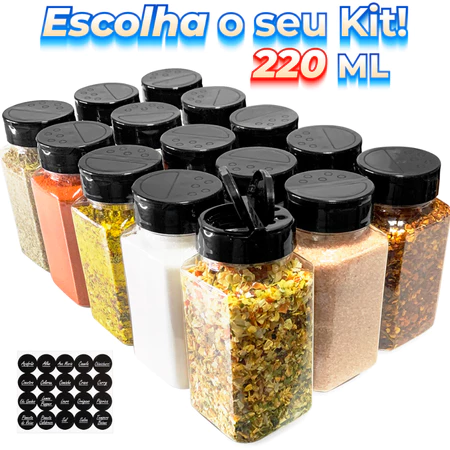 Leia mais sobre o artigo Pote Tempero Condimento Reforçado 220ml com Tampa Dupla: Organização Prática e Visual na Cozinha