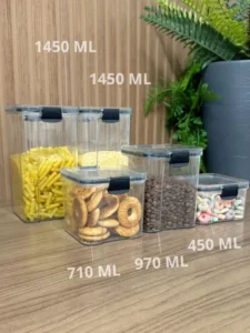 Leia mais sobre o artigo Monte Seu Kit Conjunto de Potes Herméticos em Acrílico Cristal com Trava Empilhável – Organização, Conservação e Melhor Preço