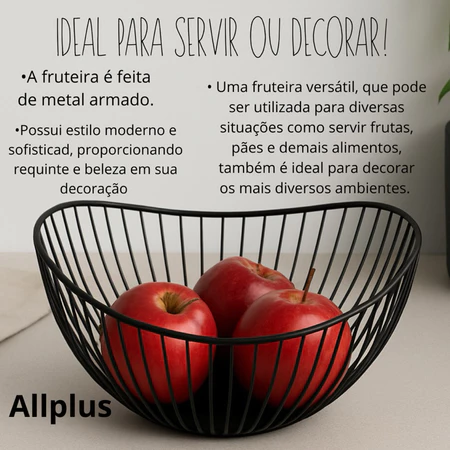 Leia mais sobre o artigo Fruteira Aramado Ferro Organizador de Frutas Preto: mais organização e estilo para sua cozinha