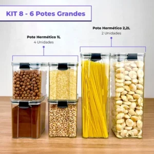 Leia mais sobre o artigo Kit Pote Hermético para Mantimentos – Organização Completa para Sua Cozinha (Review Completo)