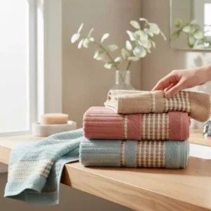 Leia mais sobre o artigo Kit 3 Toalhas de Banho Banhão 100% Algodão 140x75cm: Mais Conforto, Maciez e Absorção no Dia a Dia